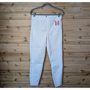 SPANX Jeans Womens Large White Distressed Skinny Jeans NWT‎